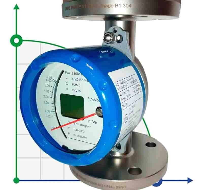 DN50  Ротаметр витратомір з нержавіючої сталі KLZZ PN40 (спирт 40%), 0,63...6,3 м3/год, 4-20мА, Ex від компанії BTS-ENGINEERING - фото 1