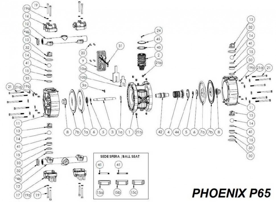 Гвинт кришки пневматичного обмінника, AISI, PHOENIX P65, P100, P101, P160, P250, P700 від компанії BTS-ENGINEERING - фото 1