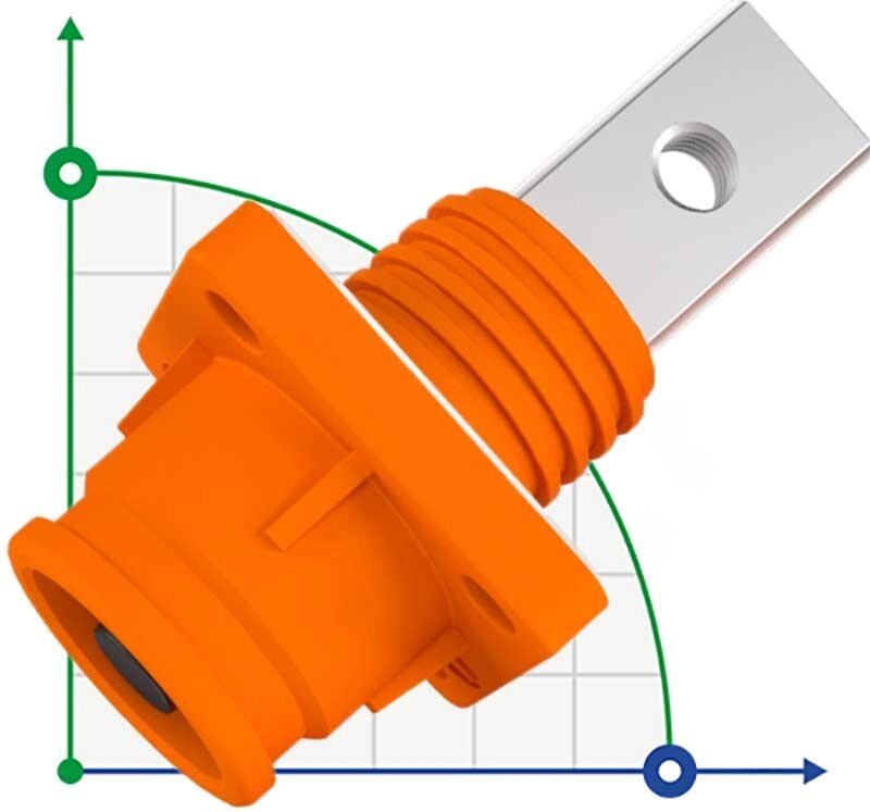 JC-CN06-S-01-M Роз’єм для систем накопичення енергії 70A/100A/120A, 1000V DC, оранжевий від компанії BTS-ENGINEERING - фото 1