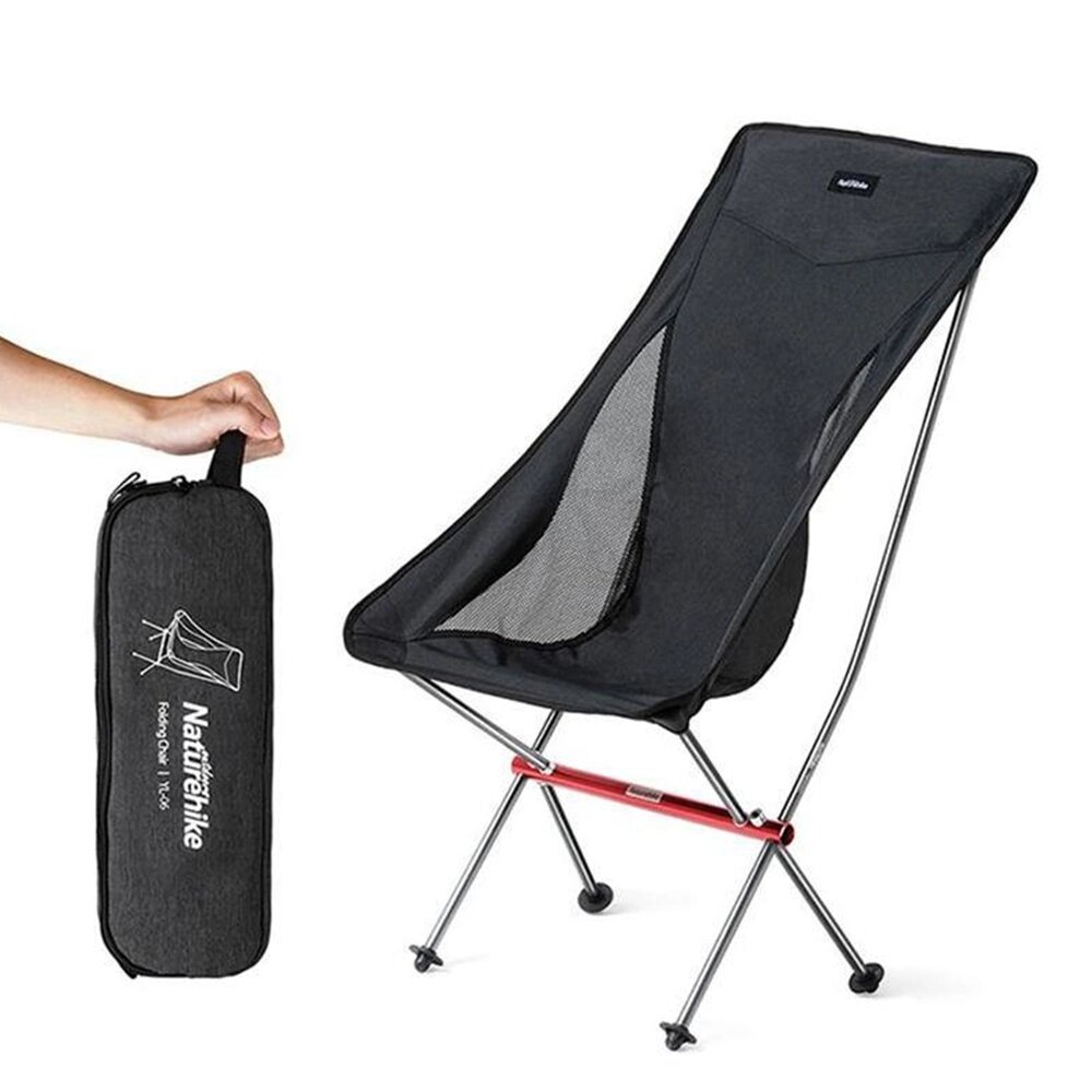 Крісло складане NaturehikeYL06 Alu Folding Moon Chair NH18Y060-Z, чорний від компанії BTS-ENGINEERING - фото 1