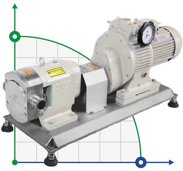 Lobe Pump RLP-Z-35L, AISI 304, 4 kW, 380V 50HZ 3P насос для жиру від компанії BTS-ENGINEERING - фото 1