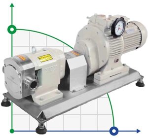 Lobe Pump RLP-Z-5L, AISI 316L, 0,55 kW, 380V 50HZ 3P насос для в'язких продуктів