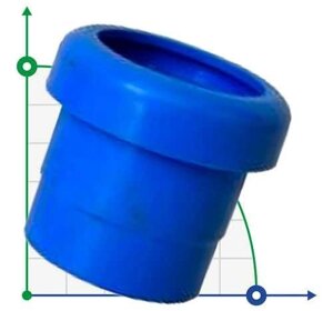 Муфта для 75 мм ПВХ труби-75 зовнішнє різьблення (синя)