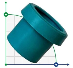 Муфта для 89 мм ПВХ труби-90 внутрішнє різьблення (бірюзова)