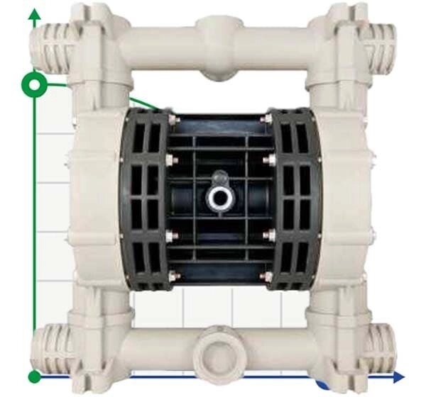 Насос DEBEM BOXER 251 РР+PTFE IB251-P-HTTPT пневматичний мембранний від компанії BTS-ENGINEERING - фото 1