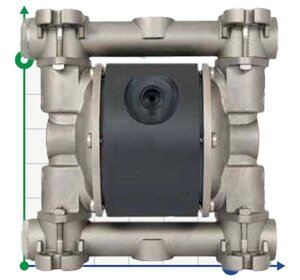 Насос DEBEM microboxer AISI 316L+PTFE пневматичний мембранний imicra-HTAAT