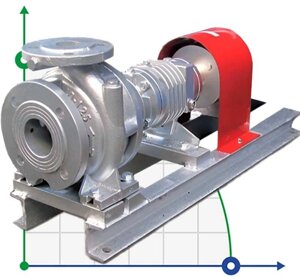 Насос для термомасла EMSE EKY 50-200, 15 кВт, 2900 з муфтою на рамі, без двигуна