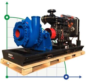 Піщано-гравійний насос 10/8S-GH з дизельним двигуном 520kW