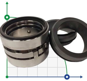 Механічне ущільнення R-M010D 80, CAR/SIC/CAR/SIC, EPDM, 304, аналог AESSEAL M010D, Burgmann M74-D, Anga VD, Roten 822