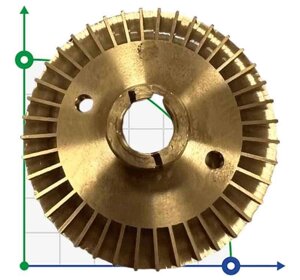 Робоче колесо імпеллер до вихрового масляного насосу WM-05 латунь