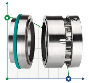 Механічне ущільнення R-102U 65, SIC/SIC, VITON, 304, T5A