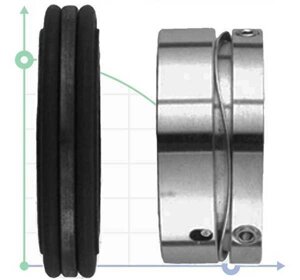 Торцеве ущільнення Inoxpa R-W011 30, SS/CAR, EPDM, 304