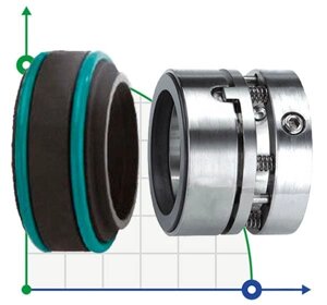 Ущільнення торцеве R-960 95, SIC/SIC, VITON, 304, T30LE