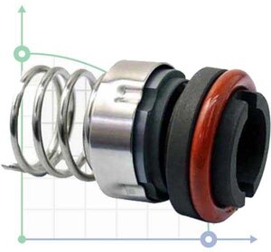 Ущільнення насосу R-DJ 22, SIC/SIC, VITON, 304