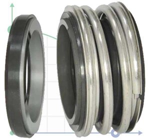 Ущільнення валу насоса R-MG1 95, SIC/SIC, VITON, 304, G60