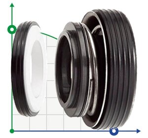 Сальник мотопомпи R-SB 20, SIC/SIC, NBR, 304