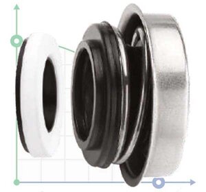 Сальник мотопомпи R-6A 16, A, SIC/SIC, NBR, 304