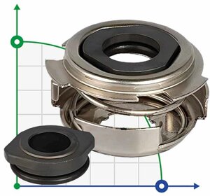 Ущільнення для насосу Grundfos CM, CME and Boosters R-706D 12, SIC/SIC, VITON, 304