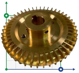Робоче колесо імпеллер до вихрового масляного насосу WM-20 латунь