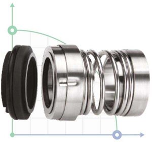 Ущільнення механічне R-JB103 60, SIC/CAR, VITON, 304, T5С