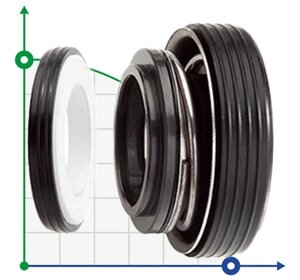 Сальник (торцеве ущільнення) R-6SB 30, SIC/SIC, EPDM, 304