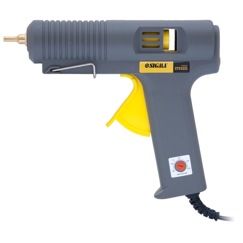 Пістолет термоклейовий з регулюванням температури (140-220°C) Ø11.2мм 500Вт SIGMA (2721221) від компанії BTS-ENGINEERING - фото 1