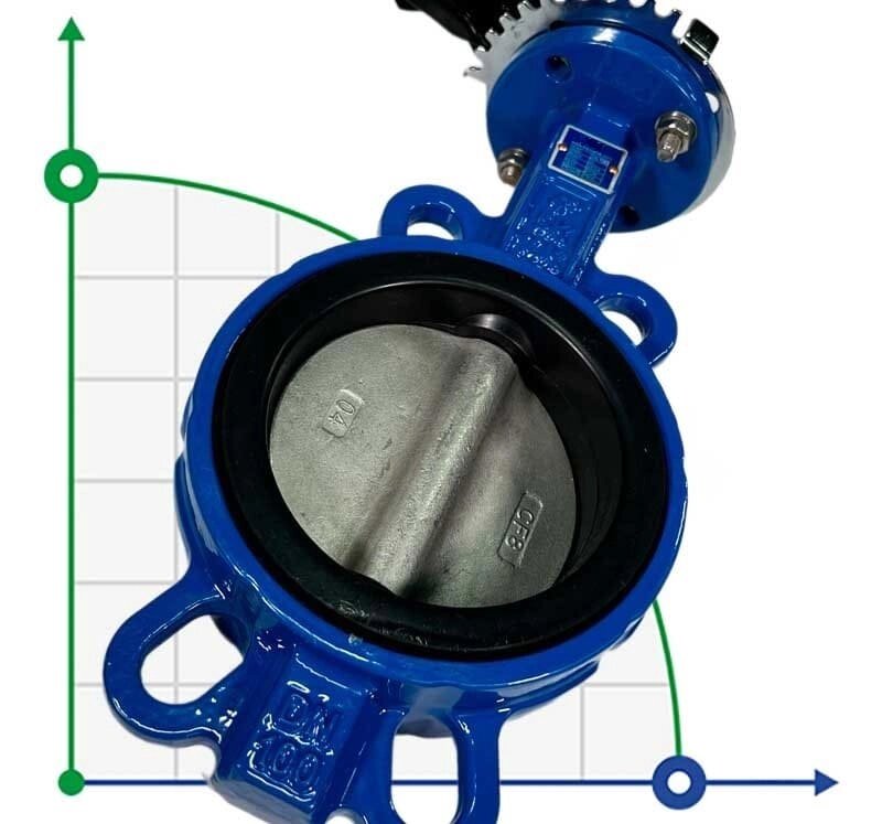 PN16 DN100 Засувка Батерфляй, чавунний корпус, диск AISI 304, Seat EPDM від компанії BTS-ENGINEERING - фото 1