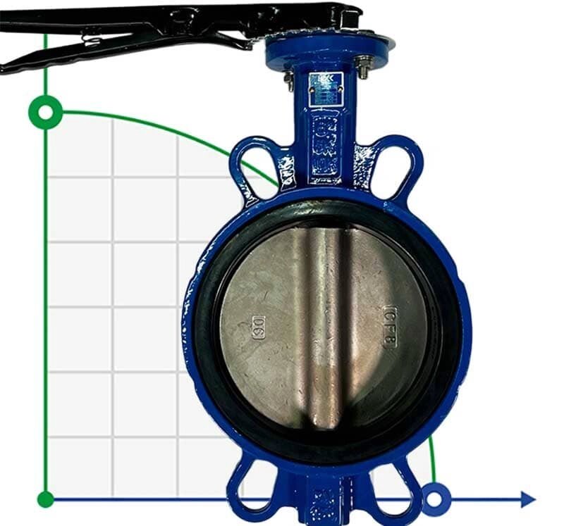 PN16 DN150 Затвор дисковий поворотний Батерфляй, чавунний корпус диск AISI 304, Seat EPDM від компанії BTS-ENGINEERING - фото 1