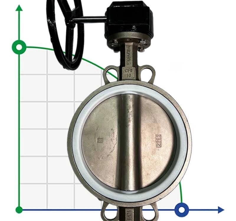 PN16 DN250 Засувка Батерфляй, корпус і диск із нержавіючої сталі AISI 304, Seat PTFE від компанії BTS-ENGINEERING - фото 1