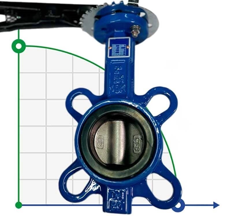 PN16 DN50 Затвор дисковий поворотний Батерфляй, чавунний корпус, диск AISI 304, Seat EPDM від компанії BTS-ENGINEERING - фото 1