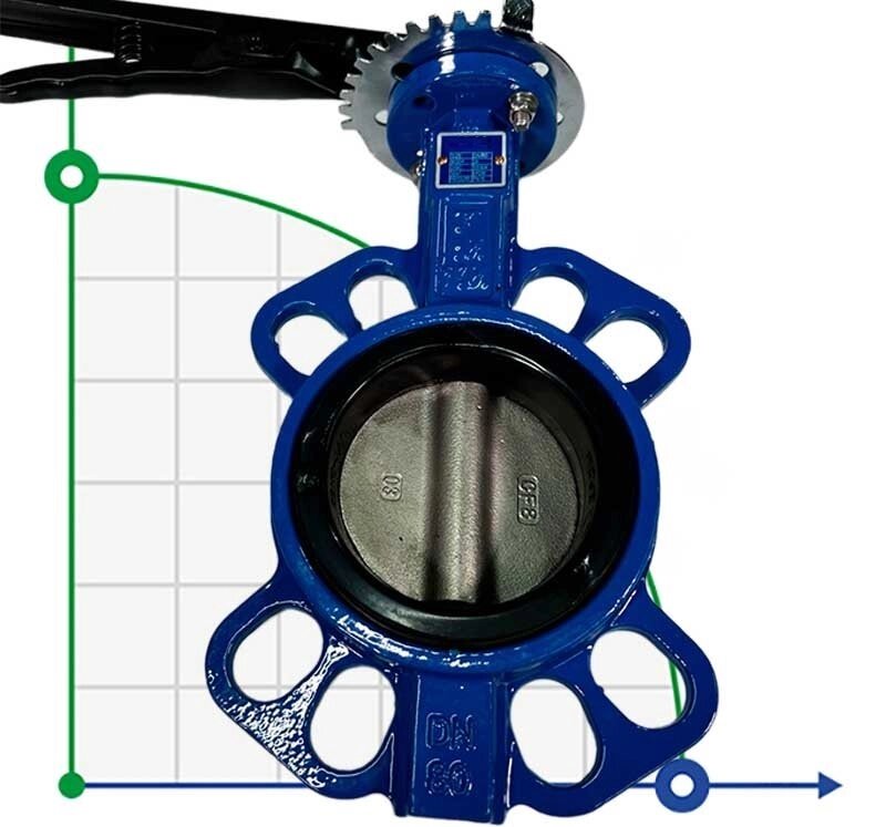 PN16 DN80 Засувка Батерфляй, чавунний корпус, диск AISI 304, Seat EPDM від компанії BTS-ENGINEERING - фото 1