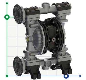 Пневматичний мембранний насос мурашиної кислоти PHOENIX P400 ALU HYTREL, 380 л/хв