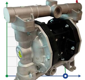 Пневматичний мембранний насос phoenix P90 ALU santoprene+PTFE, 100 л/хв для лаку