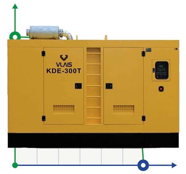 Промисловий дизельний генератор VLAIS KDE-300T з ATS, двигун Ricardo 300kVA, 240kW, 380V/50HZ закритого типу від компанії BTS-ENGINEERING - фото 1