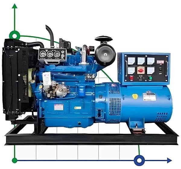 Промисловий дизельний генератор XHY-R50GF з ATS, двигун Ricardo 62,5kVA, 50kW, 380V/50HZ відкритого типу від компанії BTS-ENGINEERING - фото 1