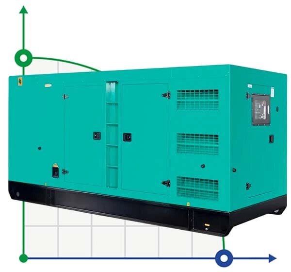 Промисловий дизельний генератор XHYC-300GF з ATS, двигун Cummins 400kVA, 300kW, 380V/50HZ закритого типу від компанії BTS-ENGINEERING - фото 1