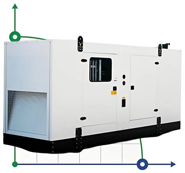 Промисловий дизельний генератор XHYP-240GF з ATS, двигун Perkins 300kVA, 240kW, 380V/50HZ закритого типу від компанії BTS-ENGINEERING - фото 1