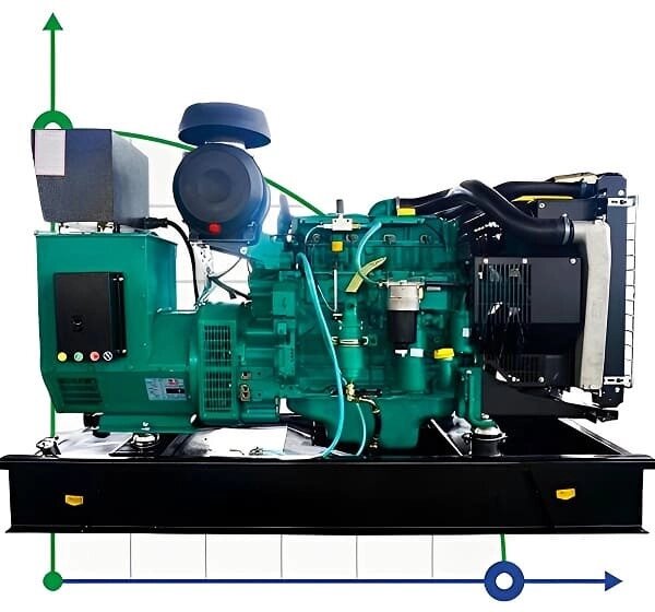 Промисловий дизельний генератор XHYV-100GF з ATS, двигун Volvo 125kVA, 100kW, 380V/50HZ відкритого типу від компанії BTS-ENGINEERING - фото 1