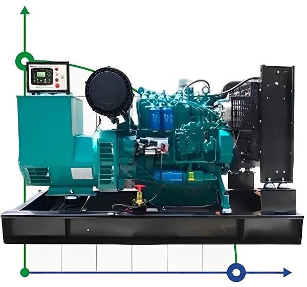 Промисловий дизельний генератор XHYW-50GF з ATS, двигун Weichai 60kVA, 50kW, 380V/50HZ відкритого типу від компанії BTS-ENGINEERING - фото 1