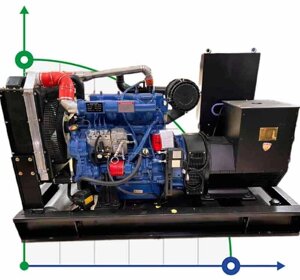 Промисловий дизельний генератор XHY-R60GF з ATS, двигун Ricardo 80kVA, 60kW, 380V/50HZ відкритого типу