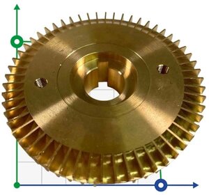 Робоче колесо імпеллер до вихрового масляного насосу WM-10 латунь