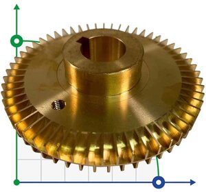 Робоче колесо імпеллер до вихрового масляного насосу WM-30 латунь