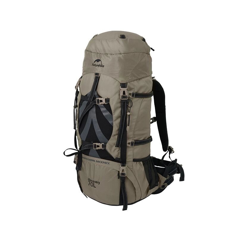 Рюкзак туристичний Naturehike NH70B070-B, 70 л + 5 л, світло-коричневий від компанії BTS-ENGINEERING - фото 1