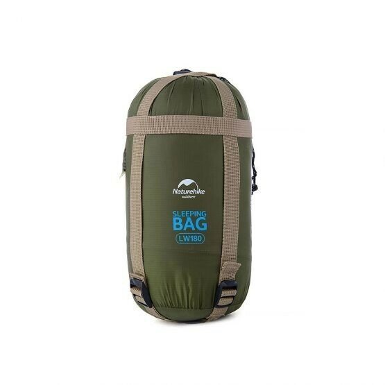 Спальник надлегкий Naturehike Ultra light LW 180 NH15S003-D, (20°C), p-p M, лівий, темно-зелений від компанії BTS-ENGINEERING - фото 1