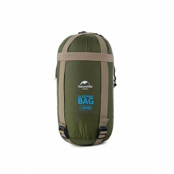 Спальник надлегкий Naturehike Ultra light LW 180 NH15S003-D, (20°C), p-p M, правий, темно-зелений від компанії BTS-ENGINEERING - фото 1