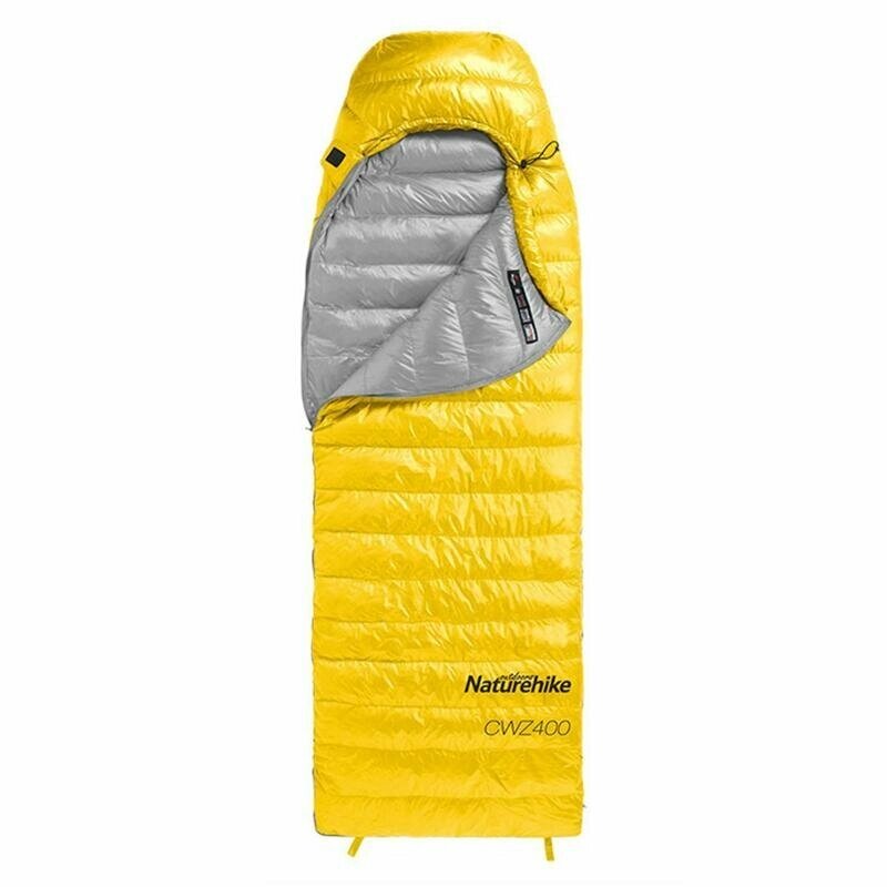 Спальник з натуральним пухом Naturehike CWZ400 NH19W400-Z, (7°C), p-р L, жовтий від компанії BTS-ENGINEERING - фото 1