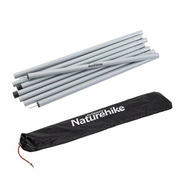 Стійки для тенту сталеві оцинковані Naturehike Steel poles Updated NH20PJ041, 16мм*2.0м, сірі (2 шт) від компанії BTS-ENGINEERING - фото 1