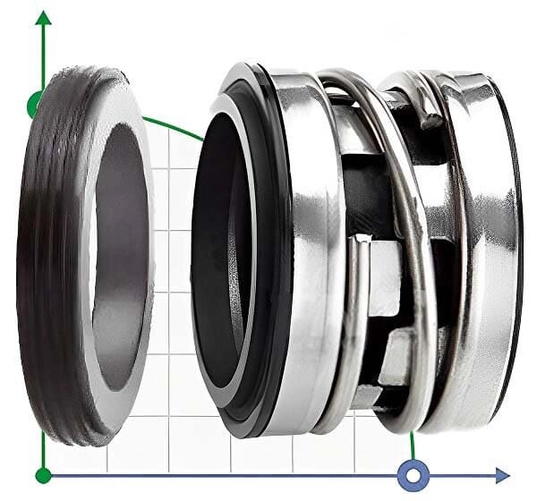 Торцеве механічне ущільнення R-2100S 14, SIC/SIC, VITON, 304 від компанії BTS-ENGINEERING - фото 1