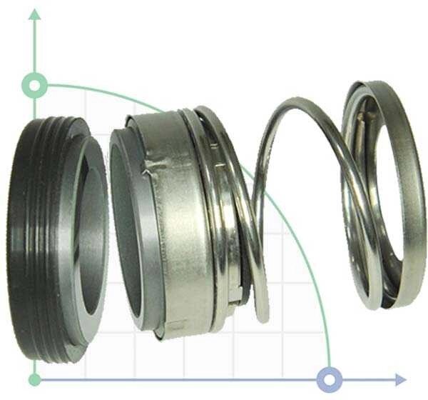 Торцеве механічне ущільнення R-BIA 28, SIC/SIC, VITON, 304, T1В від компанії BTS-ENGINEERING - фото 1