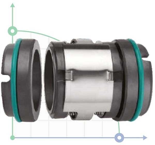 Торцеве механічне ущільнення R-M74D 125, TC/TC, EPDM, 304, G9 від компанії BTS-ENGINEERING - фото 1